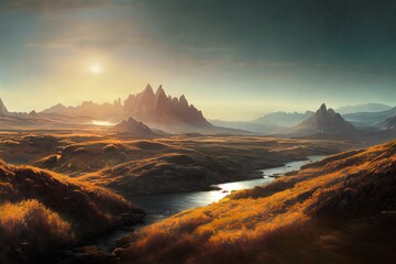 Obraz na płótnie Canvas Beautiful fantasy landscape