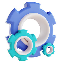 3D illustration  engineering and gear