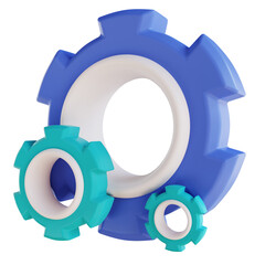 3D illustration  engineering and gear