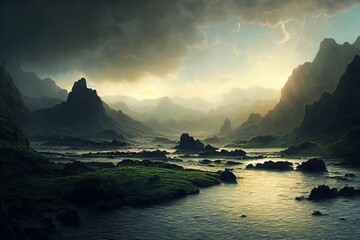 Beautiful fantasy landscape