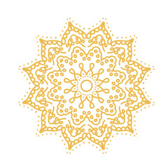 Golden decorative mandala