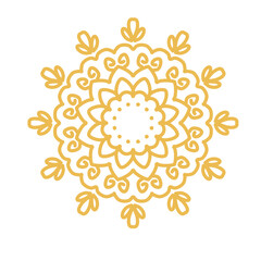 Golden decorative mandala