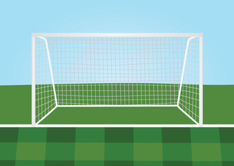 Fototapeta premium Soccer goal posts. vector illustration