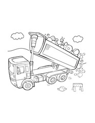 Dump Truck Vector Illustration Art