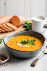 Sweet potato cream soup