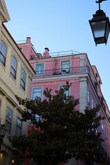 Pink building in Lisbon 