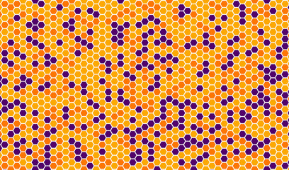 Multicolored honeycomb pattern background