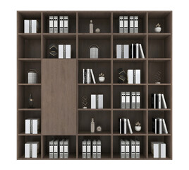 5-column modern wooden rack transparent. Png