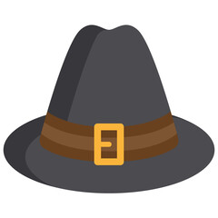 Hat icon. Flat design. For presentation.