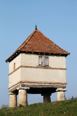 Old dovecote in a field in Cluny, Burgundy, France
