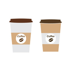 coffee cup set icon vector illustration sign
