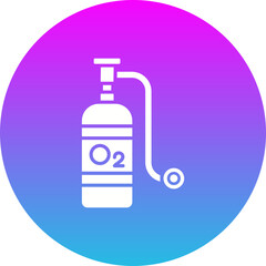 Oxygen Gradient Circle Glyph Inverted Icon