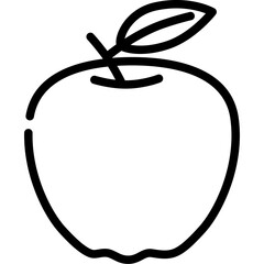 Apple fruit icon. Outline design. For presentation.