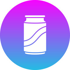 Fototapeta premium Cold Drink Gradient Circle Glyph Inverted Icon