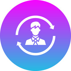 Remarketing Gradient Circle Glyph Inverted Icon