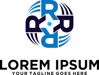 Letter R Boat propeller logo design © redvy