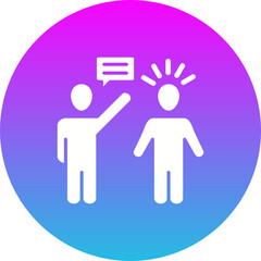 Argument Gradient Circle Glyph Inverted Icon