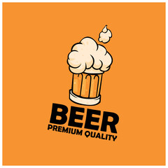 beer design logo vector.  illustration of a beer design vector