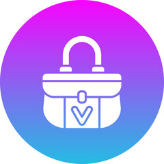 Bag Gradient Circle Glyph Inverted Icon
