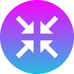 Minimize Gradient Circle Glyph Inverted Icon