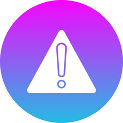 Warning Gradient Circle Glyph Inverted Icon