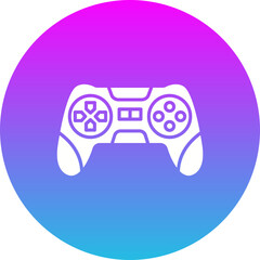 Gamepad Gradient Circle Glyph Inverted Icon