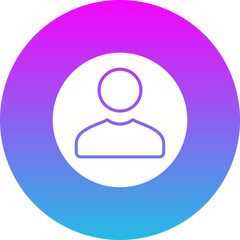 User Gradient Circle Glyph Inverted Icon