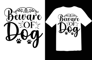 Beware of dog svg design