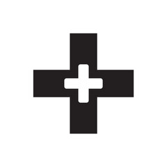 Obraz premium Medical Cross Icon Vector Illustration logo template Design