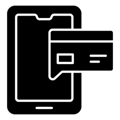 A unique design icon of mobile card payment 