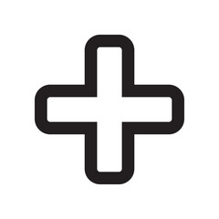 Obraz premium Medical Cross Icon Vector Illustration logo template Design