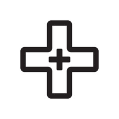 Medical Cross Icon Vector Illustration logo template Design