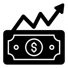 An editable design icon of financial chart