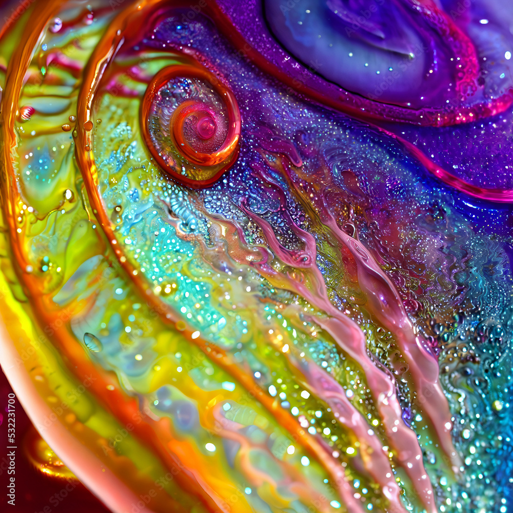 Poster abstract color flow. wave liquid flowing shapes of colors, art background. fluid flow abstract vibra
