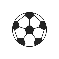 Fototapeta na wymiar Graphic flat soccer ball icon for your design and website