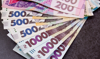 Ukrainian national currency and passport