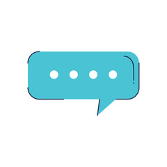 blue speech bubble message