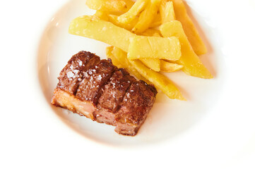 Sirloin steak with potatoes