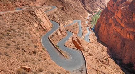 Dades Gorge is a gorge of Dades River in Atlas Mountains in Morocco
