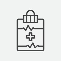 Fototapeta premium Notes Medical Check Up Icon Vector Illustration