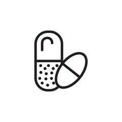 Pill Medical Icon Vector Illustration