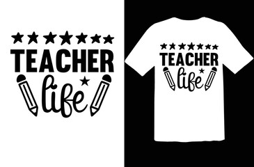 Teacher life svg design