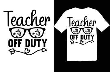 Teacher off duty svg design