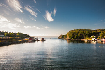 Quiet morning on rural fishing community in Newfoundland, Canada.