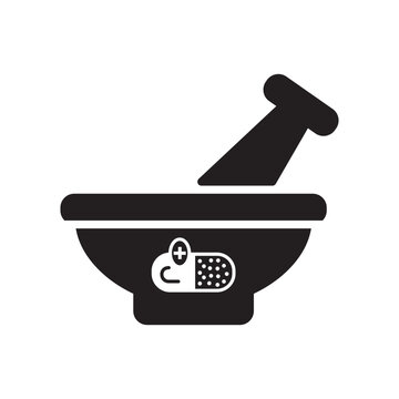 Prestle and Mortar Icon Vector Illustration