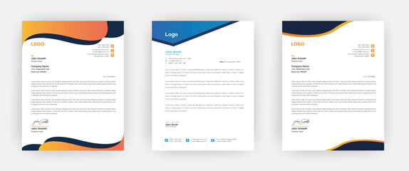 Creative letterhead   Elegant and minimalist style letterhead template design A4 sizes    