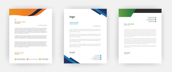 Creative letterhead   Elegant and minimalist style letterhead template design A4 sizes    