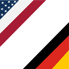 German american flag background with copy space area. Suitable to use on german american day event. 