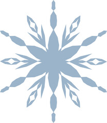 blue geometric snowflake