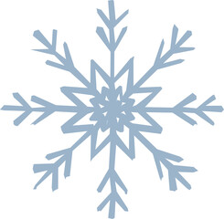 blue geometric snowflake